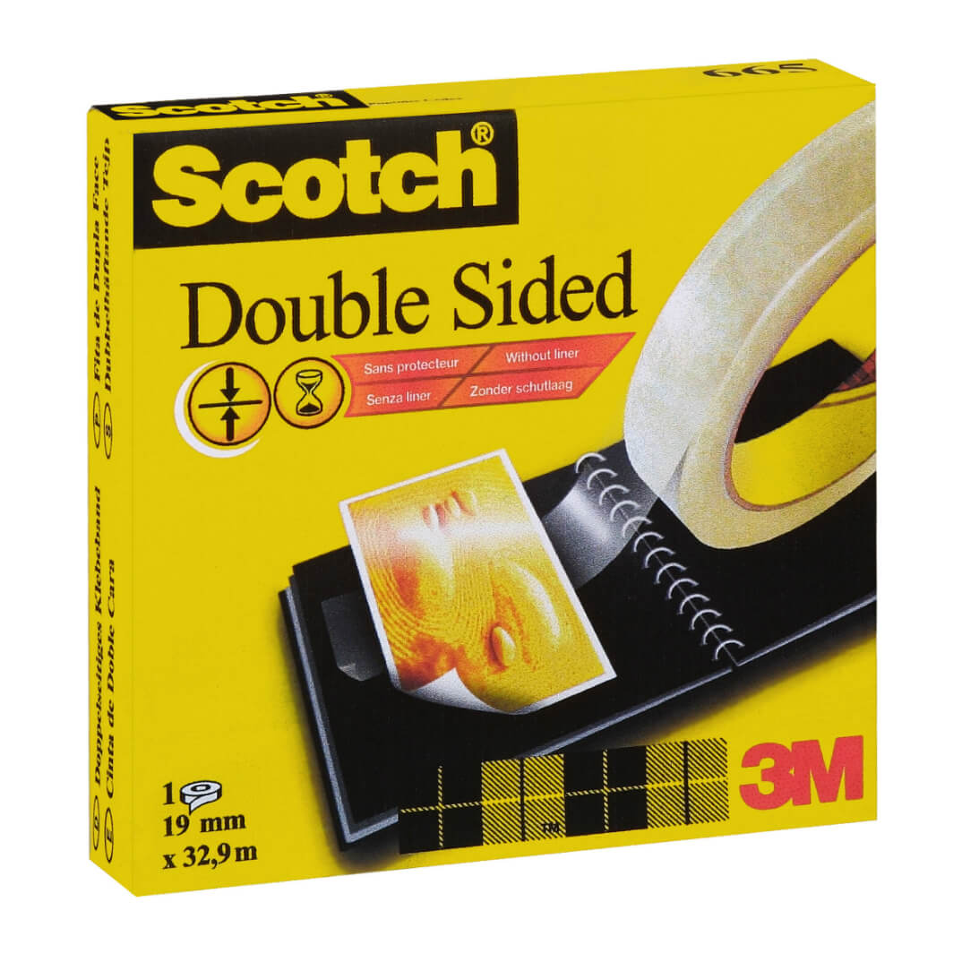 Cinta Scotch® doble cara adh.permanente 19mmx33m