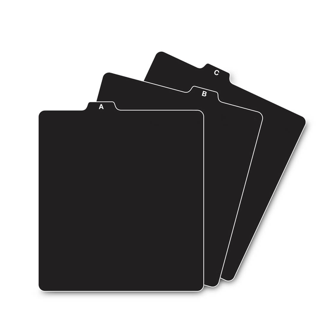 Índex A-Z per a calaixos buck