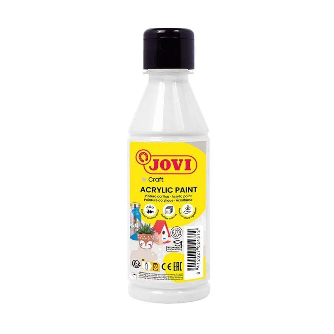 Ampolla pintura acrílica color blanc Jovi 250ml