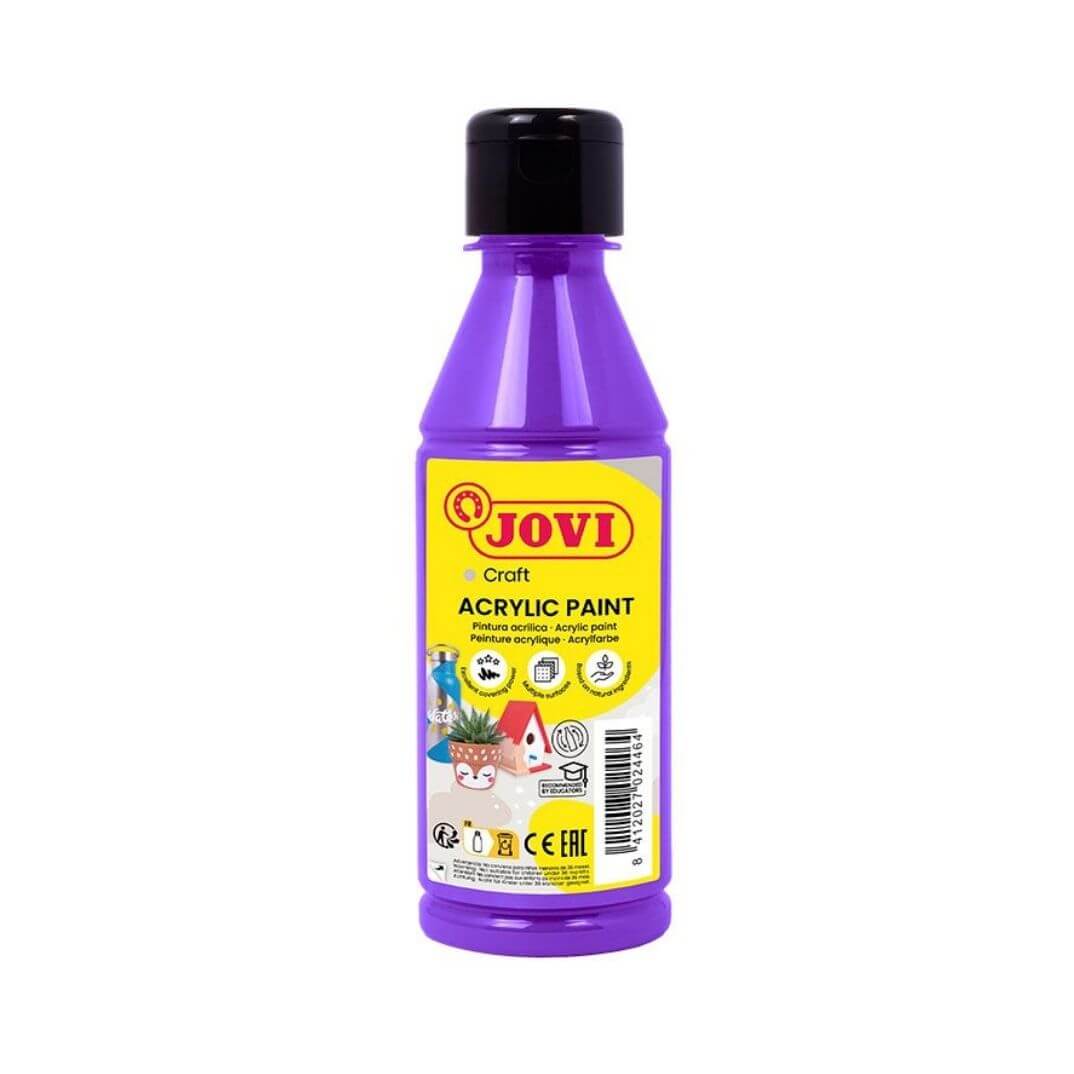 Ampolla pintura acrílica color violeta Jovi 250ml