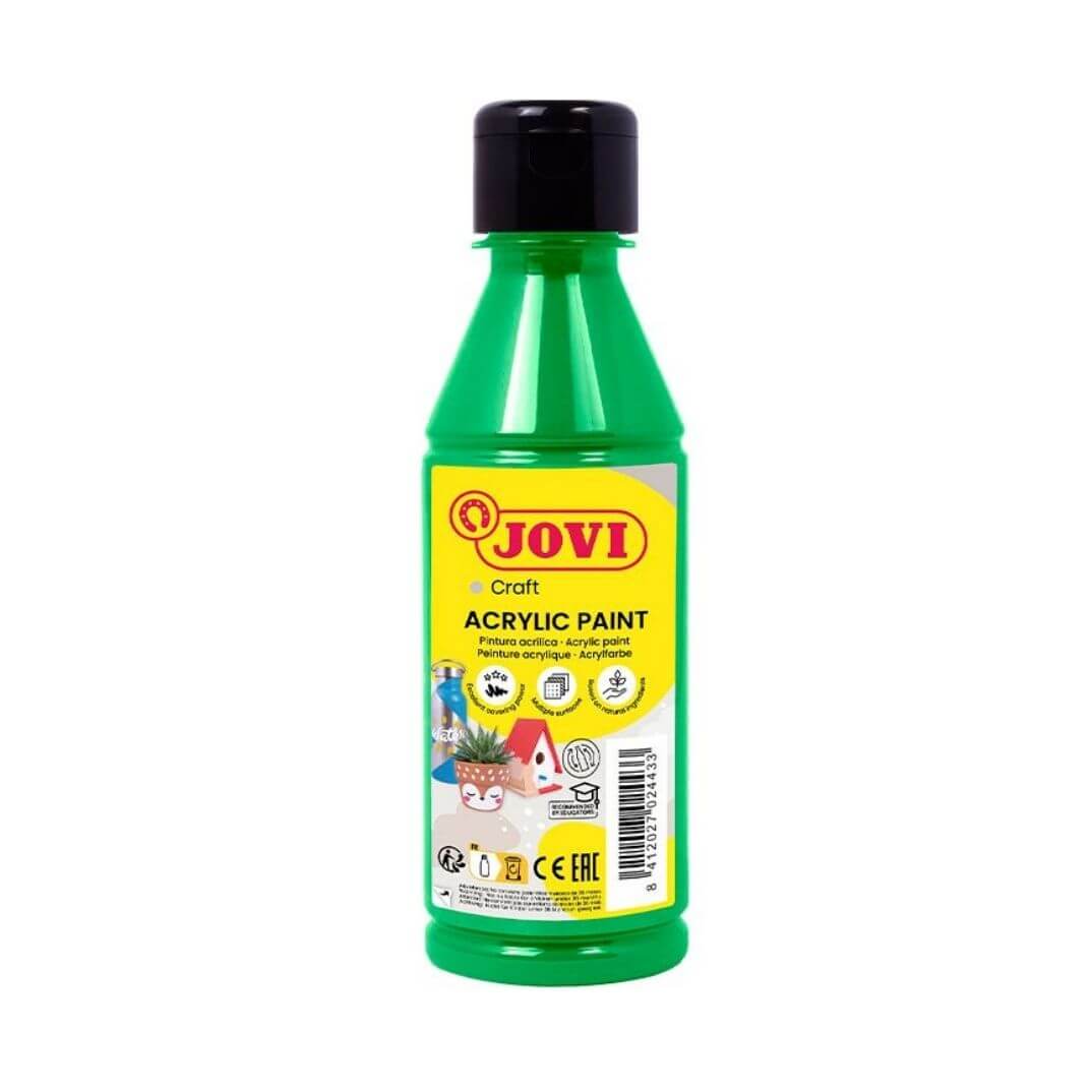 Ampolla pintura acrílica color verd Jovi 250ml