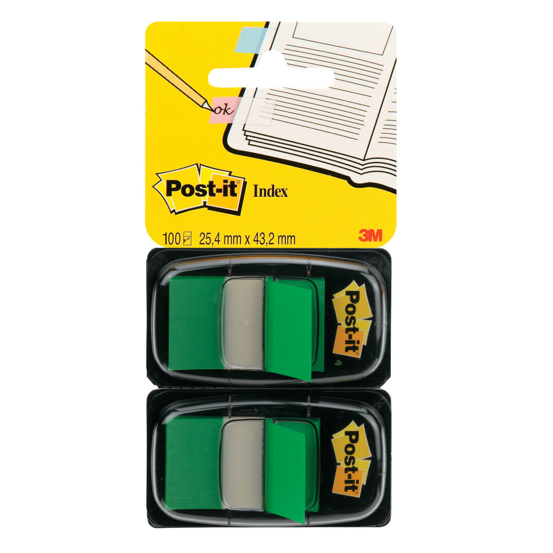 POST-IT® Index 3M verd (pack 2)