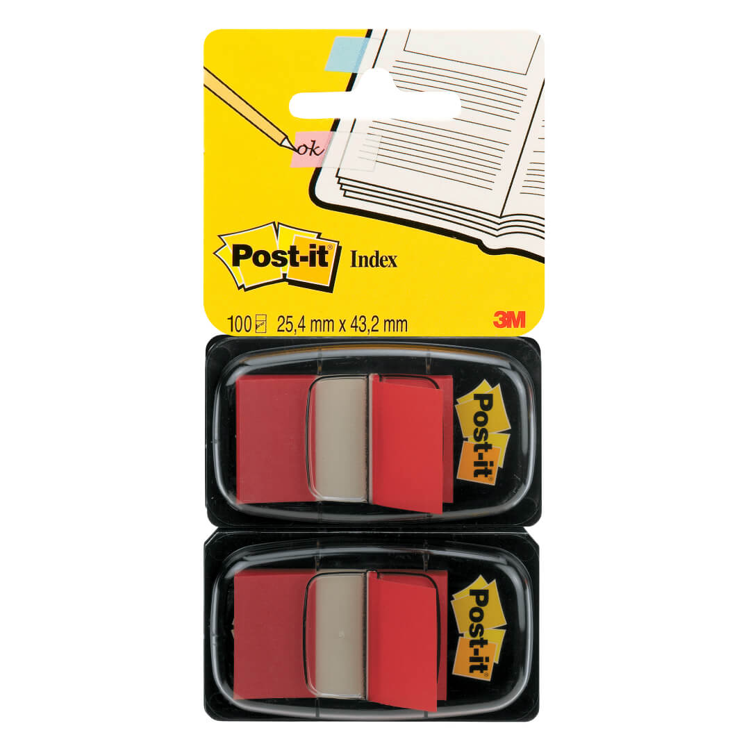 POST-IT® Index 3M vermell (pack 2)