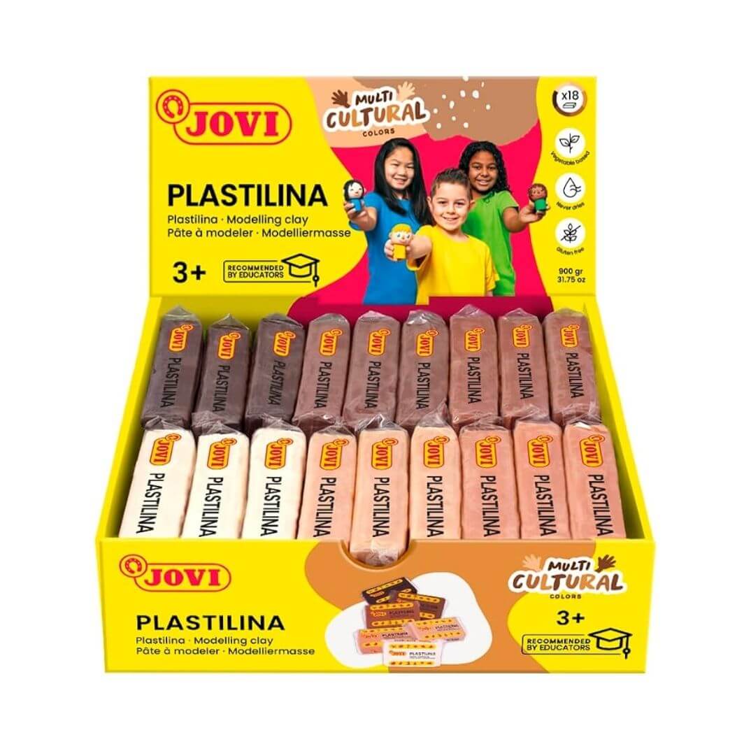 18 pastilles plastilina 50g multicultural Jovi