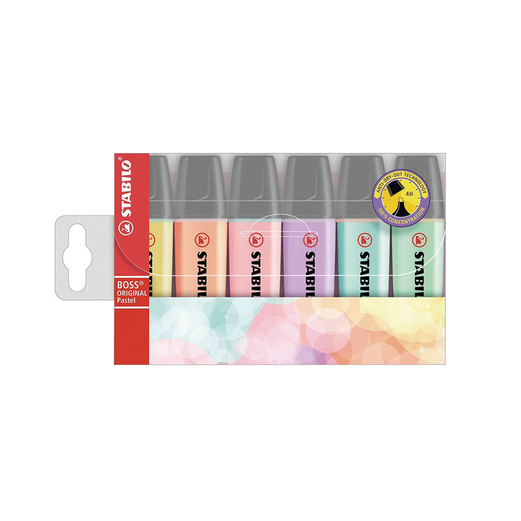 Estuche de 6 unidades Stabilo Boss Original Pastel