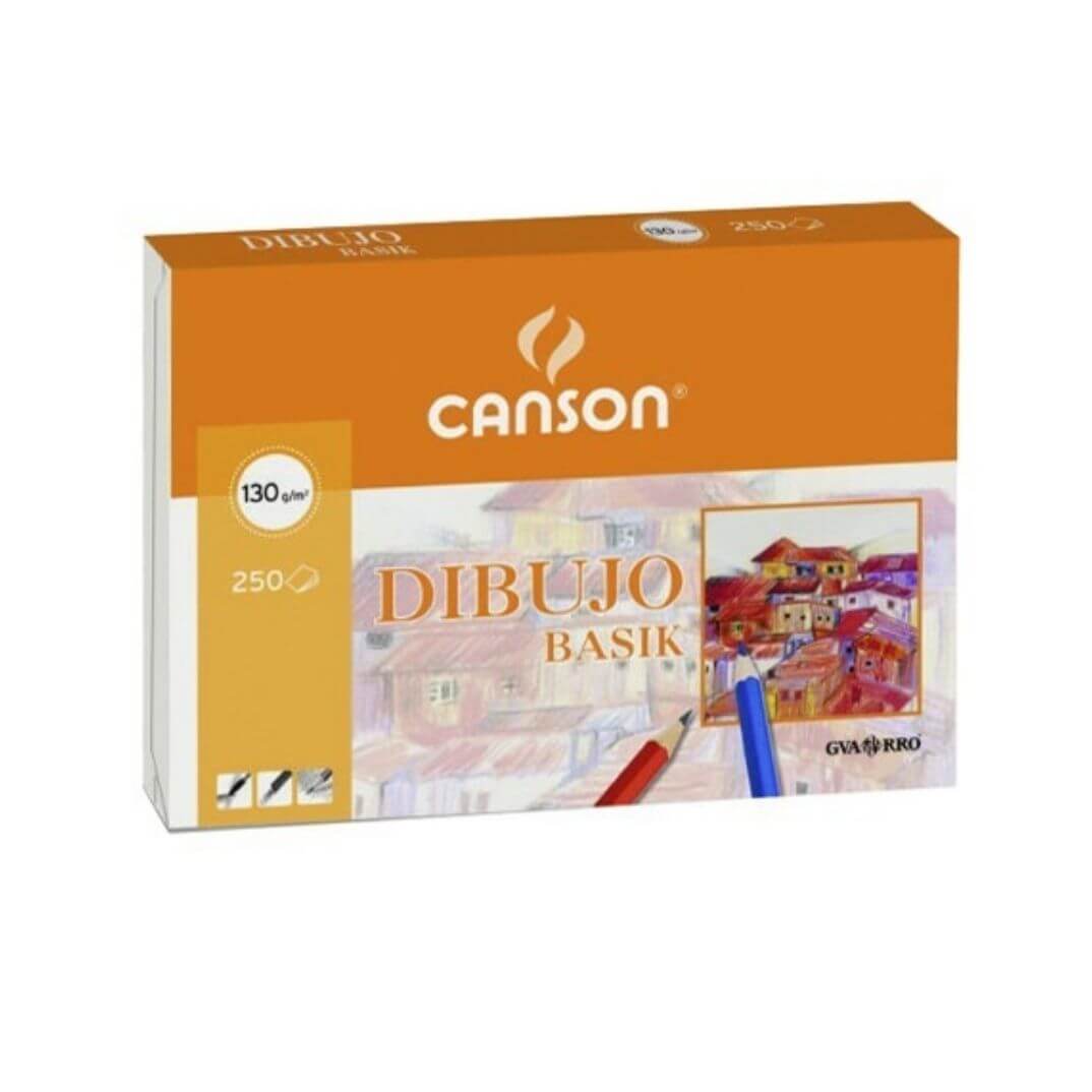 Caja papel dibujo Canson 250h 130g A3