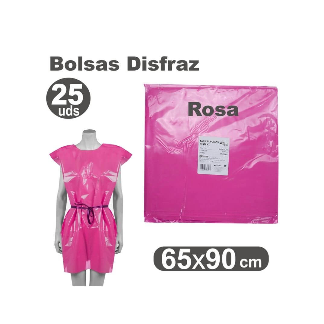 Pack 25 bosses de disfresses 65 x 90cm rosa