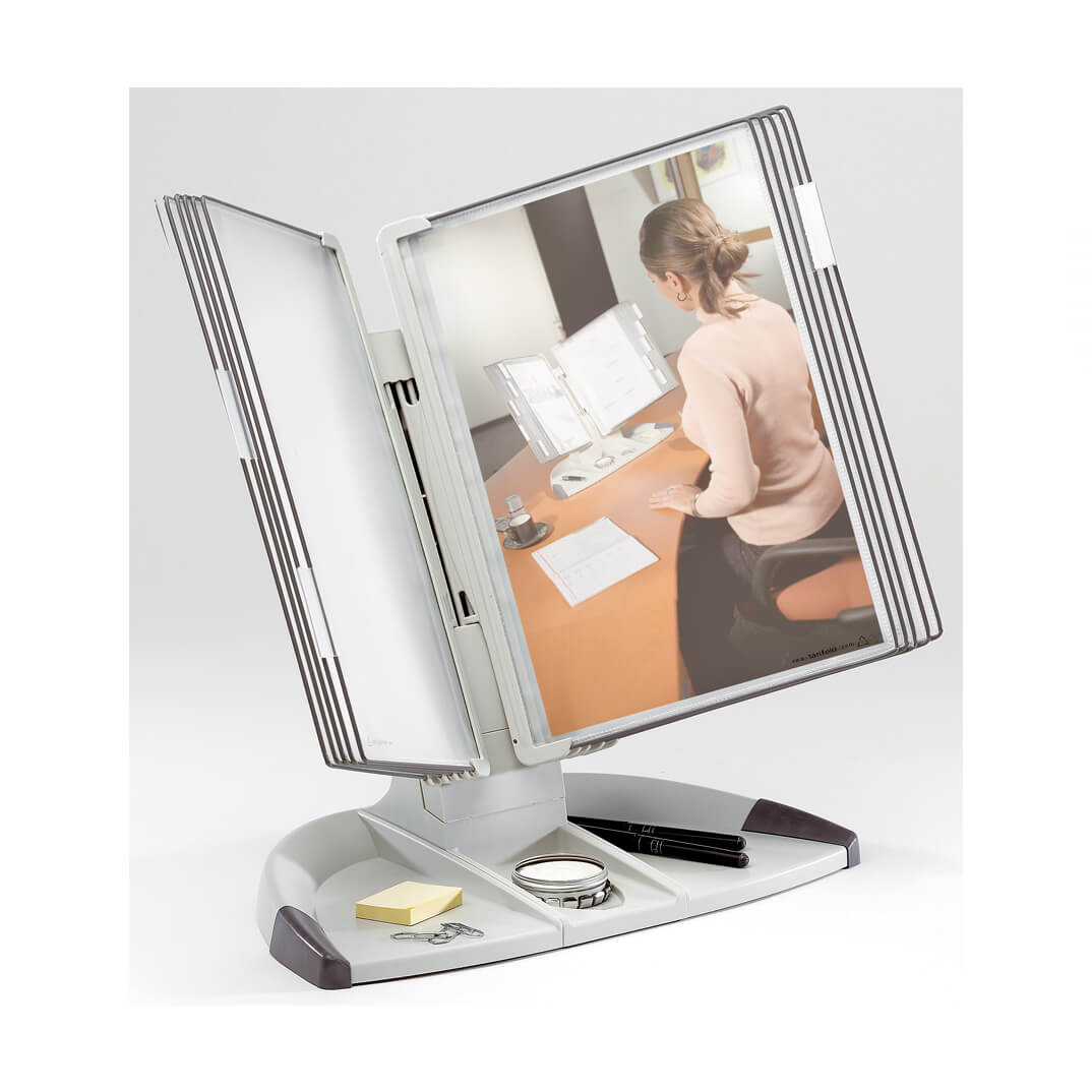 Pupitre Tarifold+con 10 fundas grises