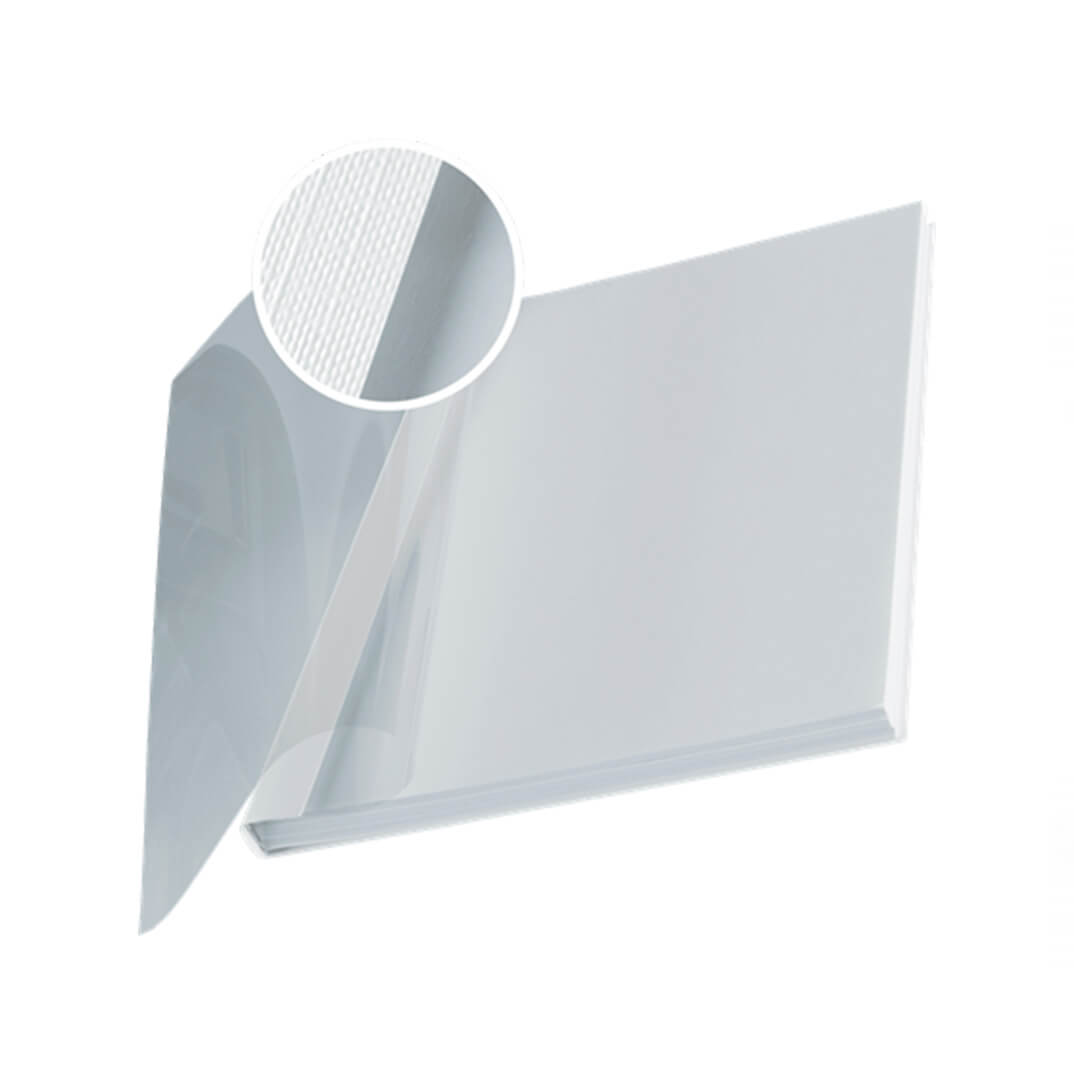 Pack 10 tapas Leitz flexible transp.10.5mm blanco