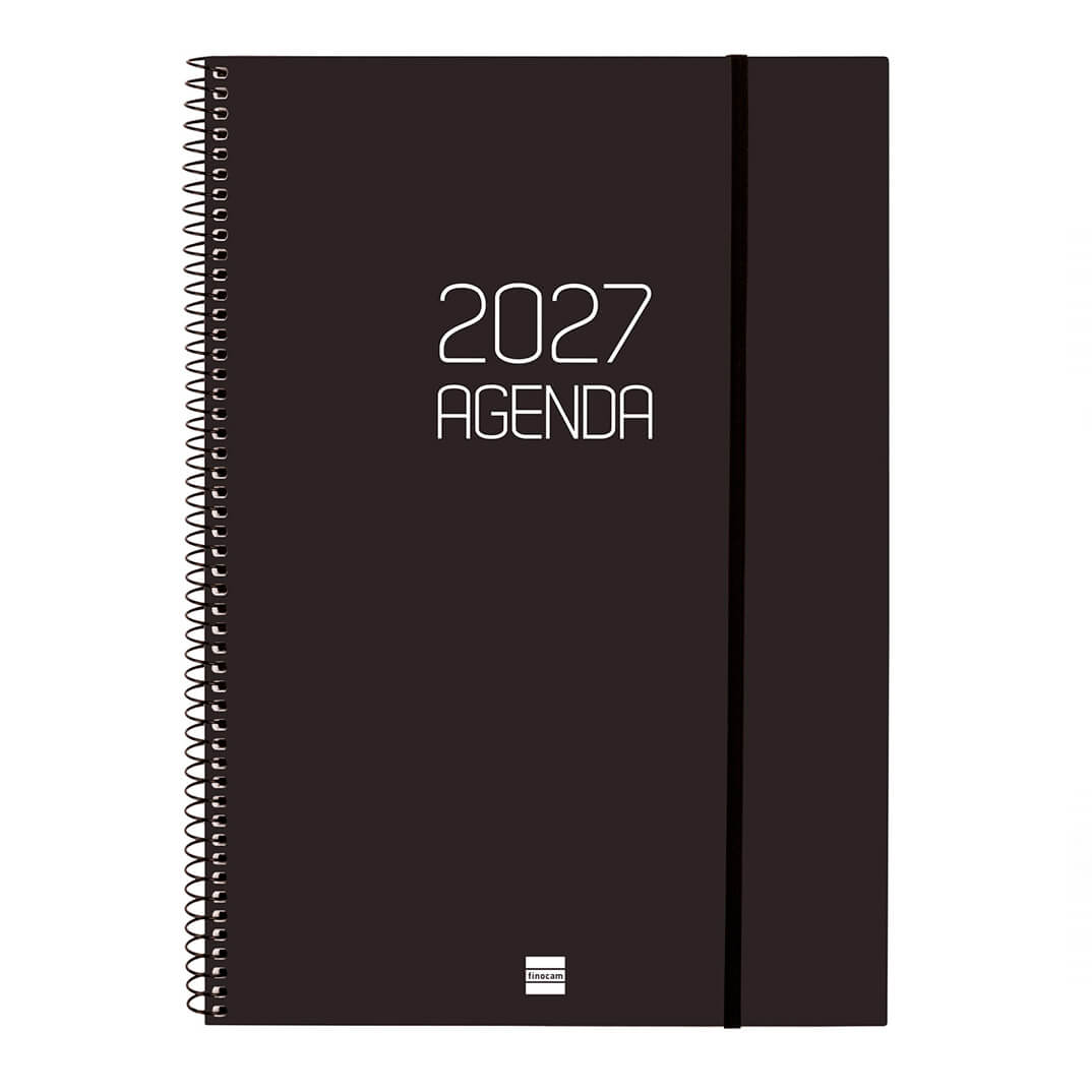 Agenda Finocam Opaque espiral S/V H A4 Cat negra