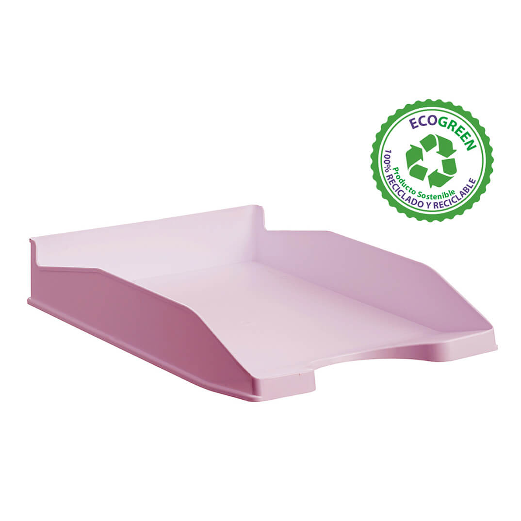 Bandeja Sostenible Ecogreen rosa pastel