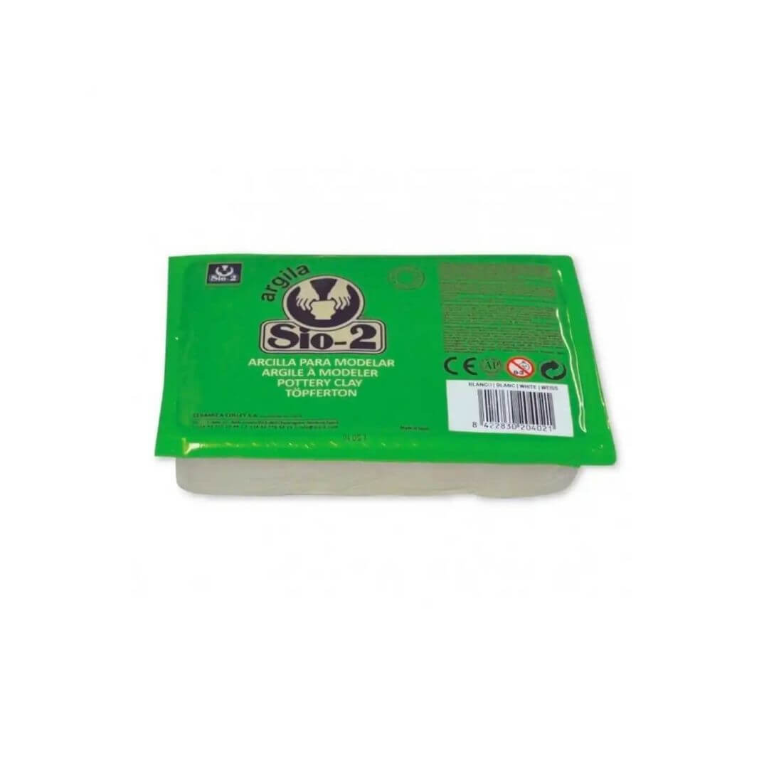 Arcilla color blanco paquete de 1,5 kg
