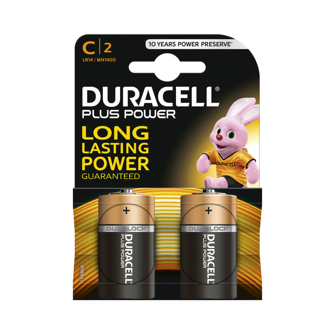 Piles Alcalina plus tipus LR14 Duracell