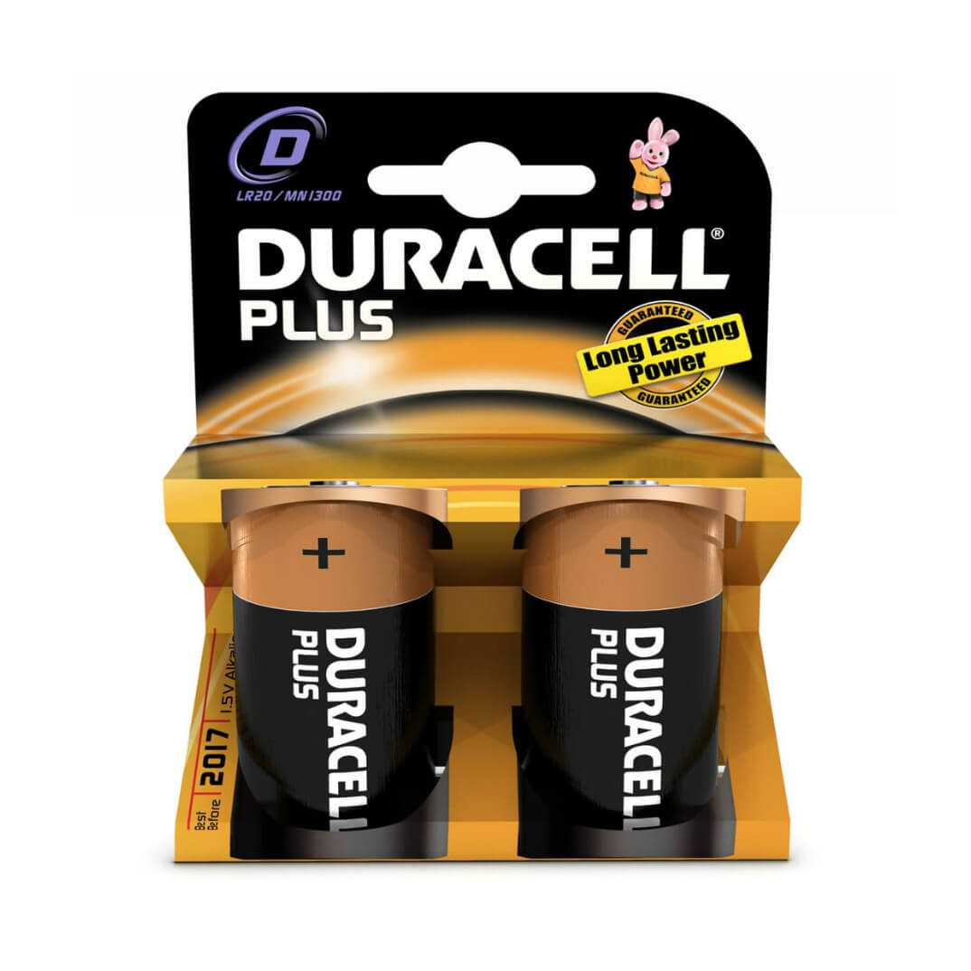 Pilas Alcalinas plus tipo LR20 Duracell