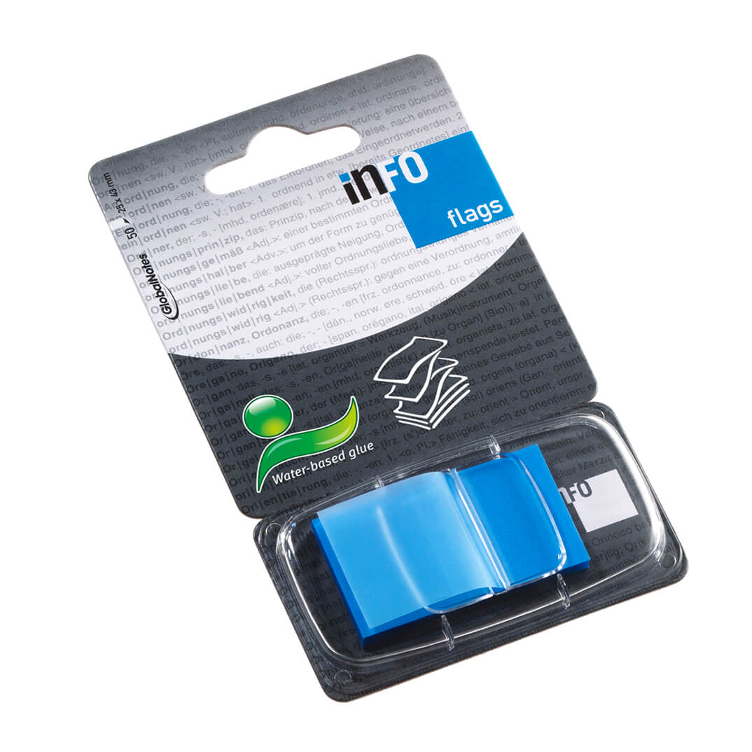 Banderetes dispensador 50 u color blau