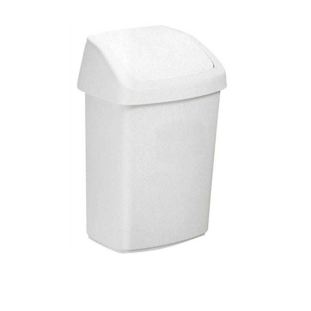 Papelera basculante 50 litros blanca
