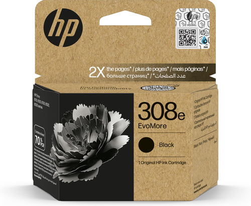 HP Cartucho 308e EvoMore negro 320 copias