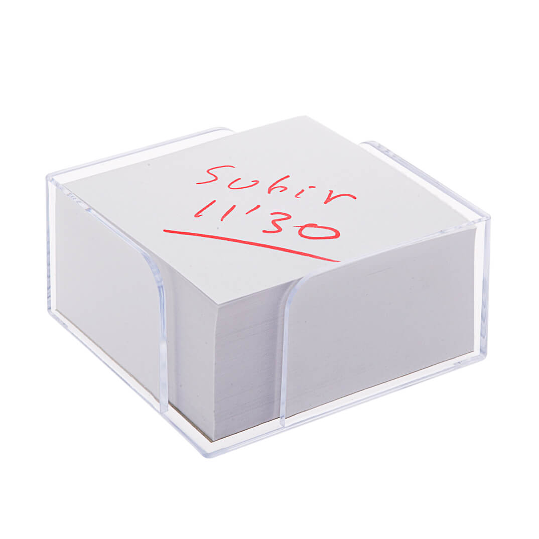 Portanotes cuadrat transparent