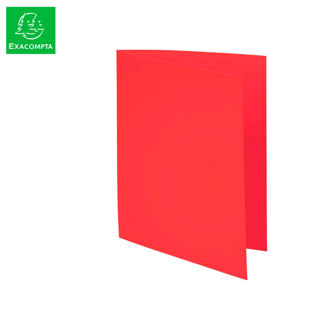 Pack 100 subcarpetas A4 80g color rojo