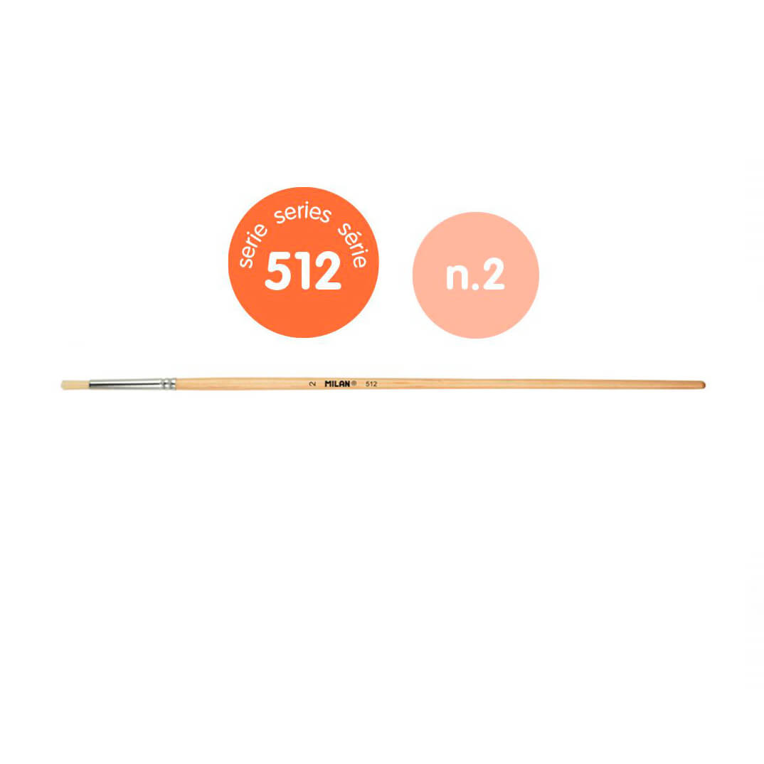 Pincel escolar Milan redondo serie 512 nº 2
