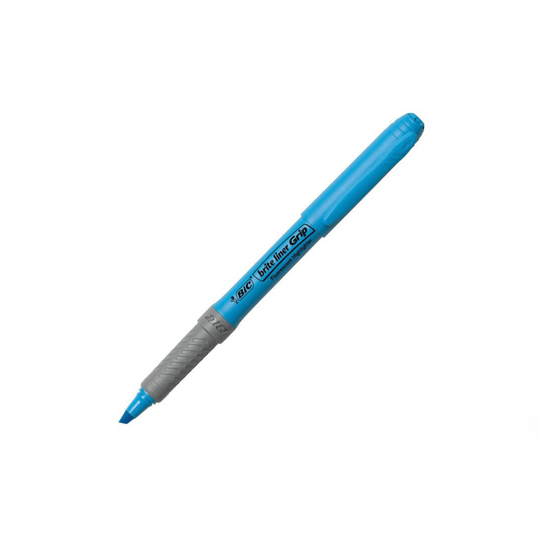 Retolador Bic Briteliner Grip blau