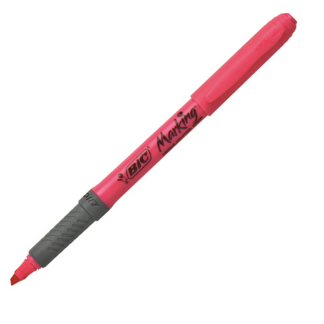 Rotulador Bic Briteliner Grip rosa