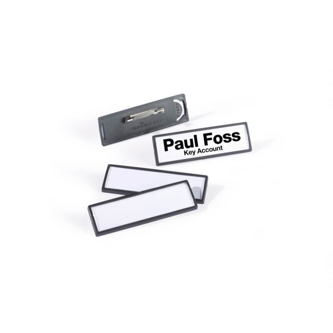 Caja 25 identificadores clip card con alfiler
