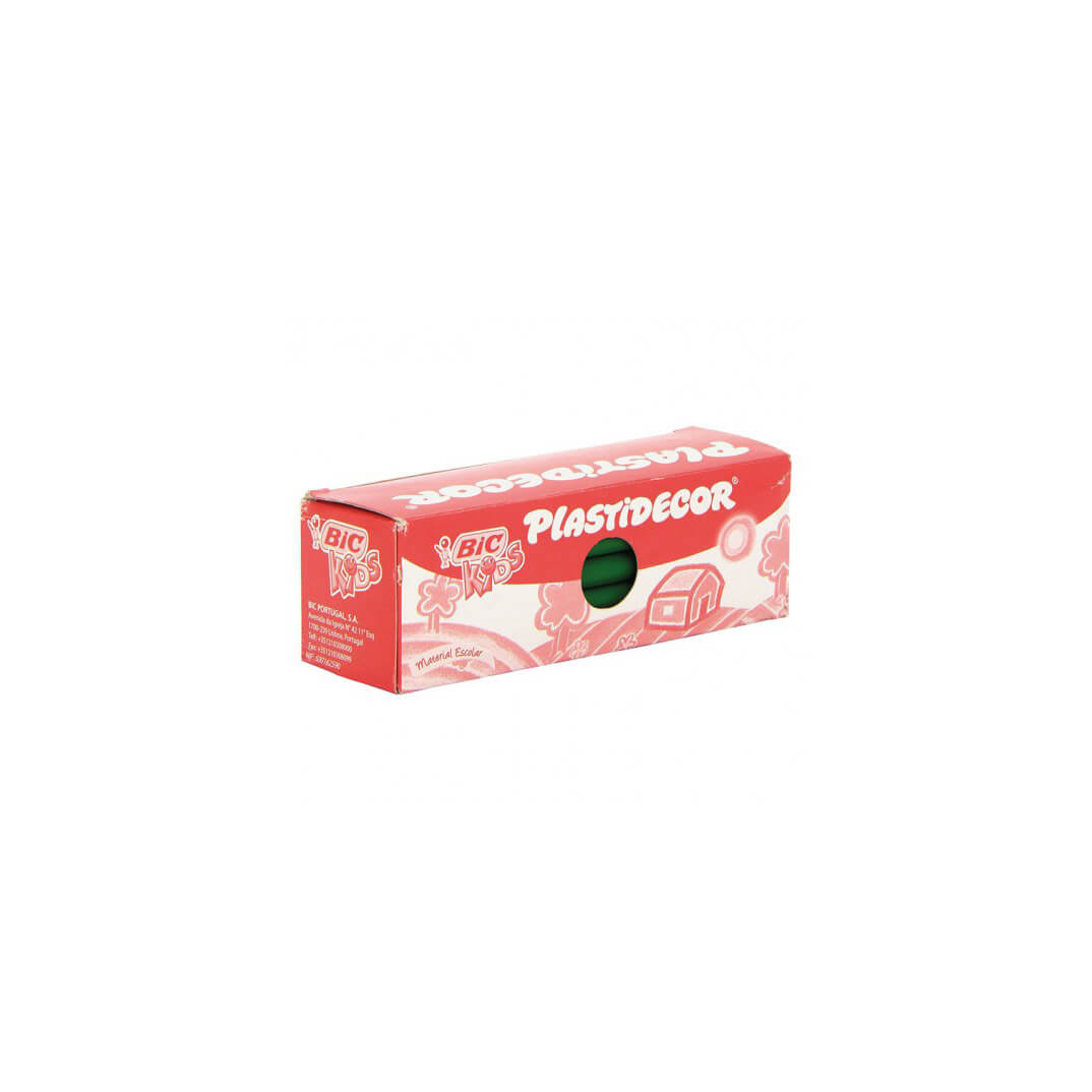 Caja 25 plastidecors verde oscuro Bic kids