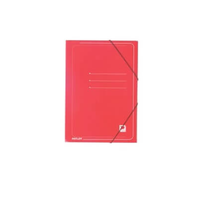 Carpeta de gomas y solapas de cartón roja
