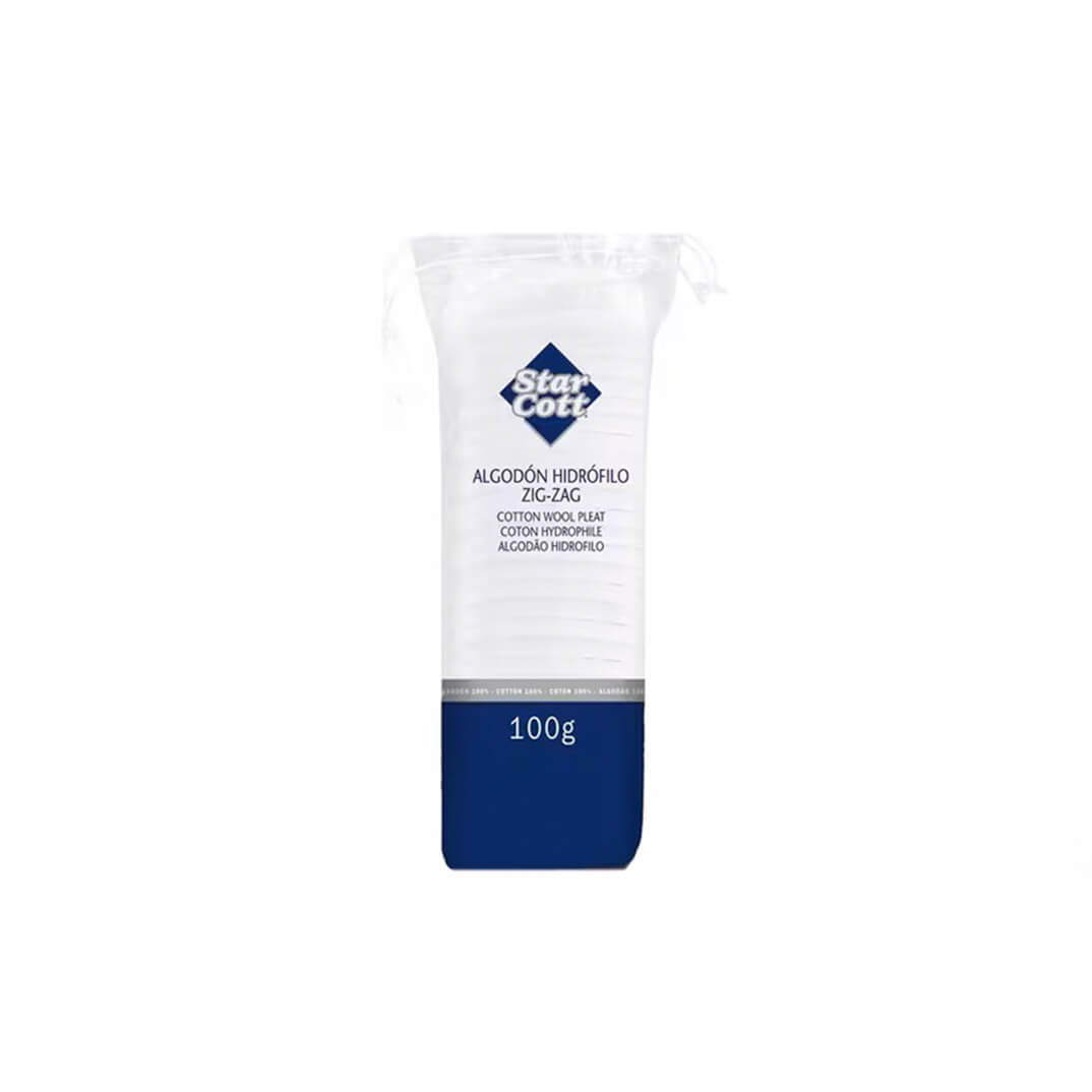 Algodón hidrófilo zig-zag 100g