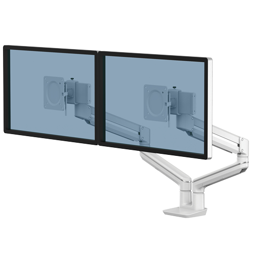 Brazo para monitor Doble Tallo Blanco