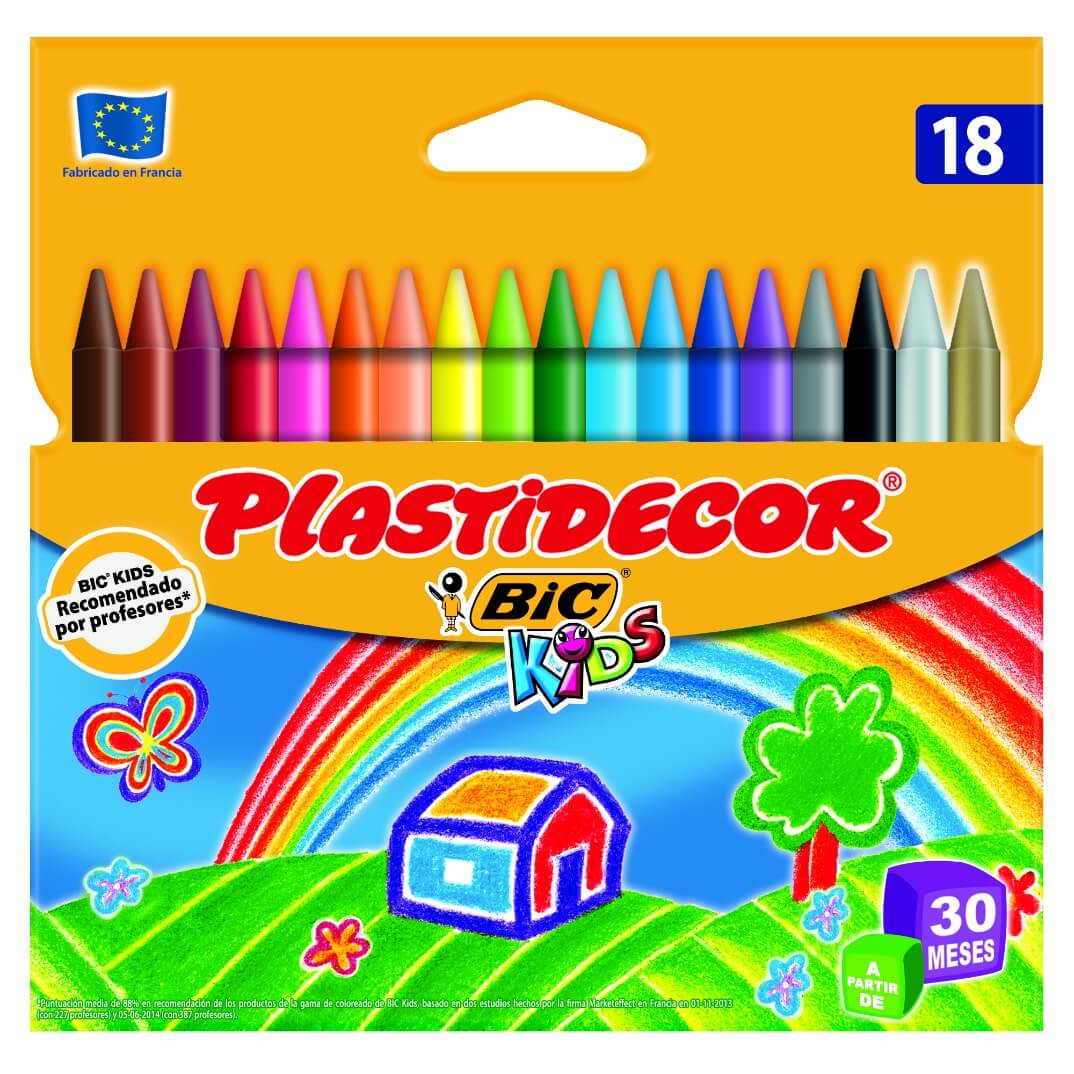 Estoig 18 plastidecors Bic kids