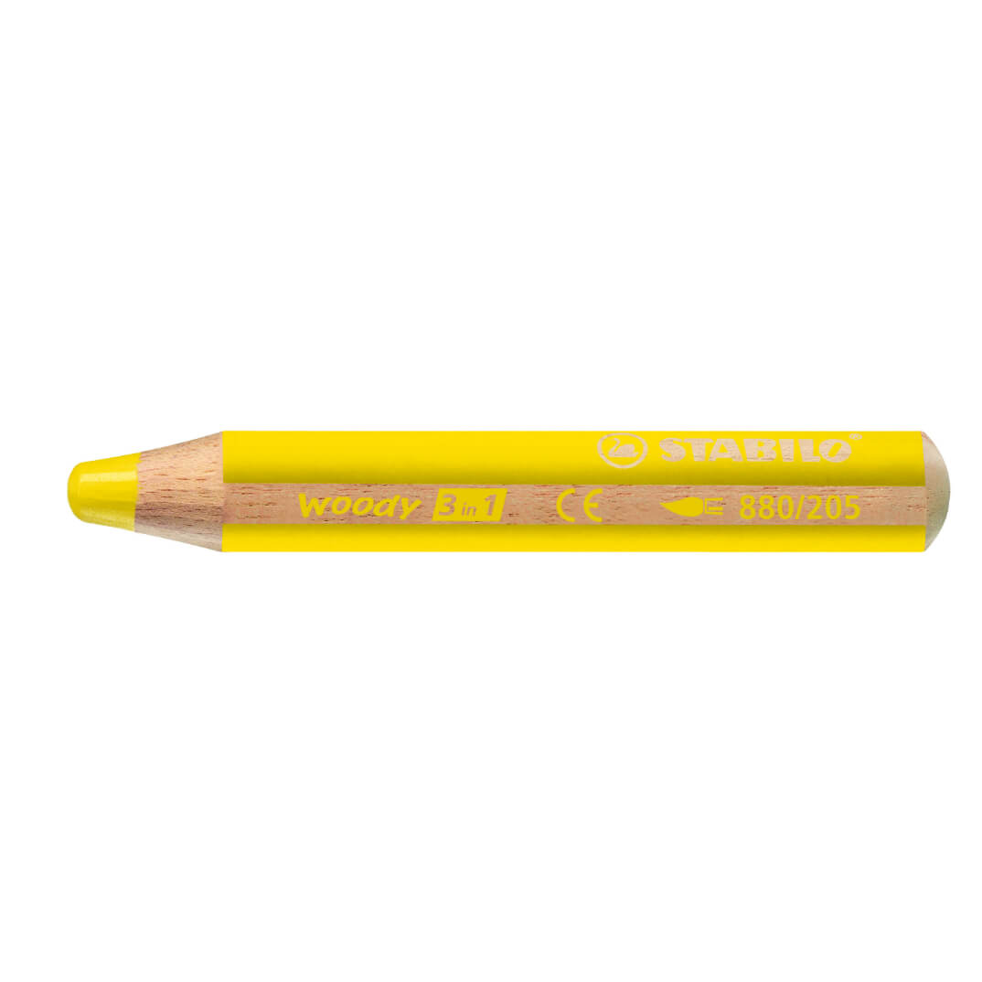 Lápiz Stabilo Woody 3 en 1 amarillo