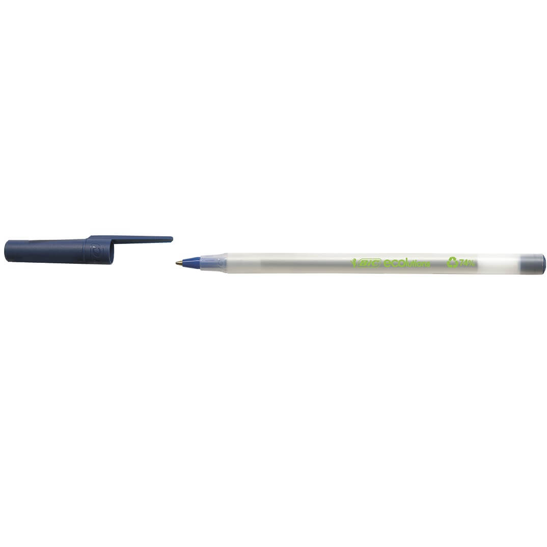 Bolígrafo Bic Round-Stic ecológico azul