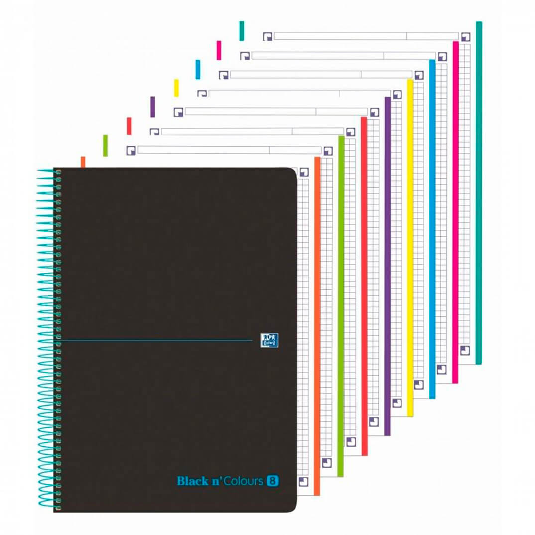 Quadern A4 Oxford Europeanbook 8 Black'n colors