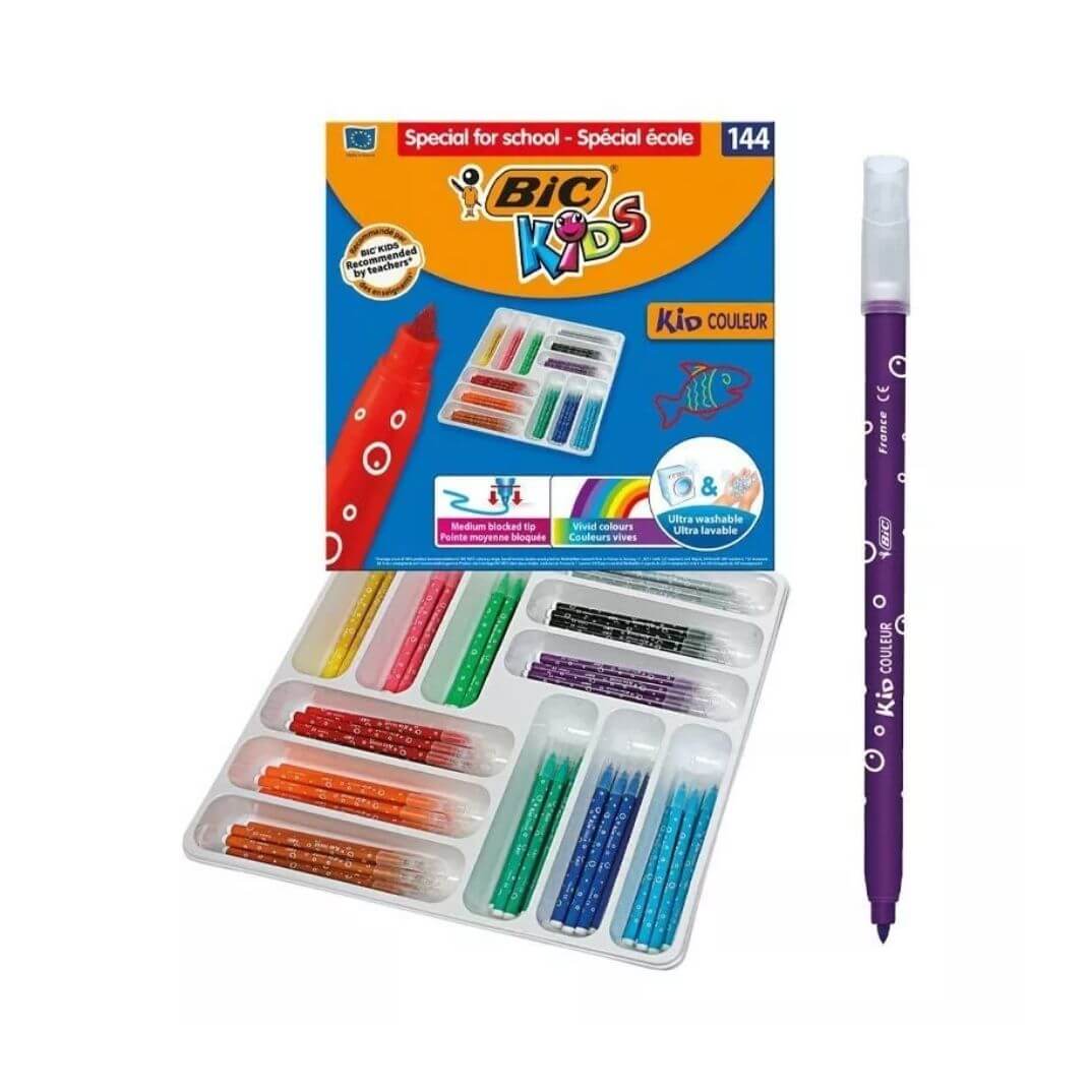 144 rotuladores Bic multicolor Kid Couleur