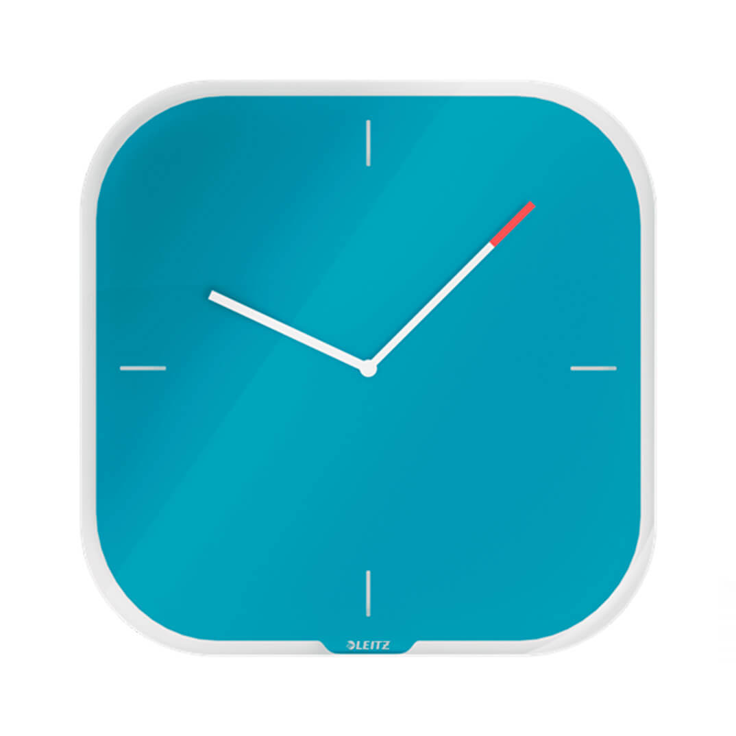Reloj pared cristal Leitz Cosy Azul