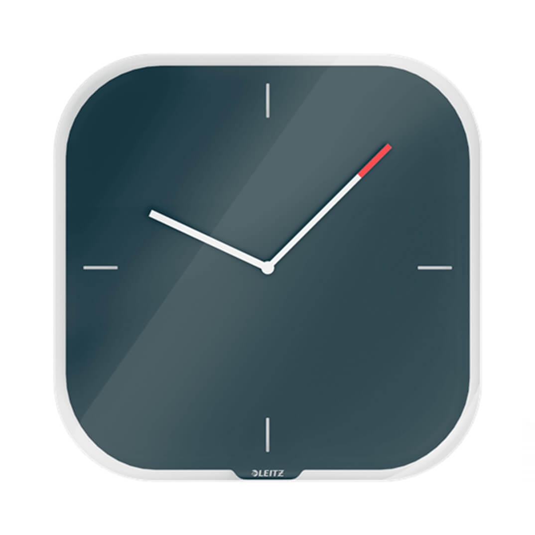 Reloj pared cristal Leitz Cosy Gris Oscuro