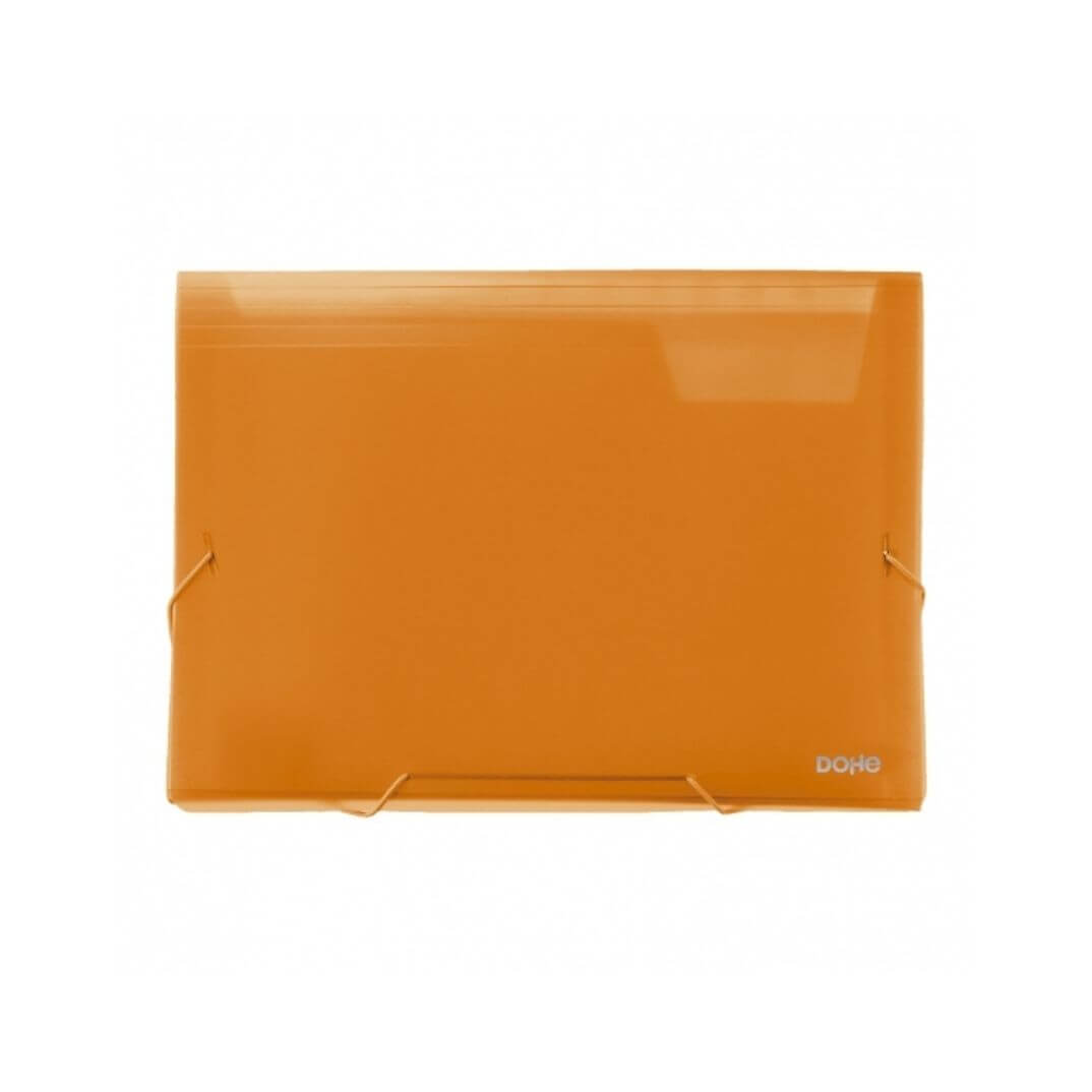 Carpetas acordeón translucido naranja A4