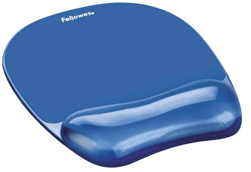 Alfombrilla reposamuñecas gel Crystal azul