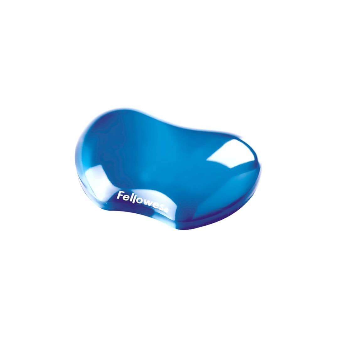Mini reposacanells gel crystal Fellowes blau