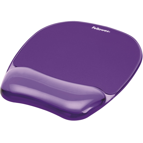 Alfombrilla y reposamuñecas gel Crystal violeta
