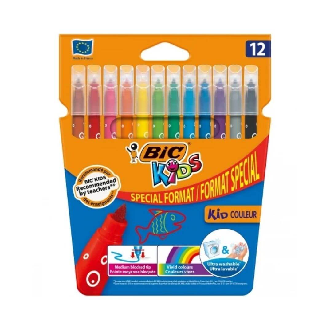 Caixa 12 retoladors Bic kids color