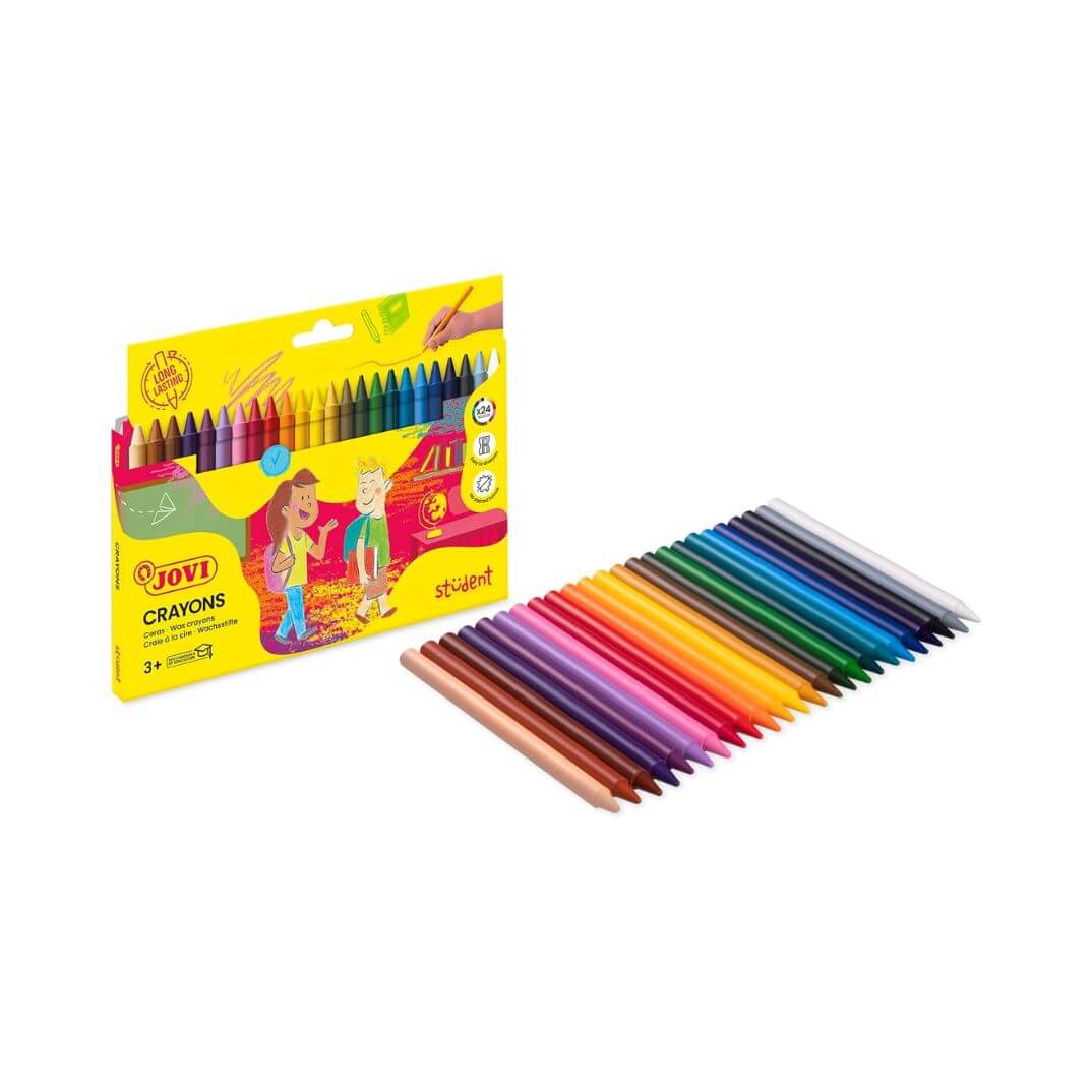Caixa 24 ceres Jovi plàstiques colors assortits