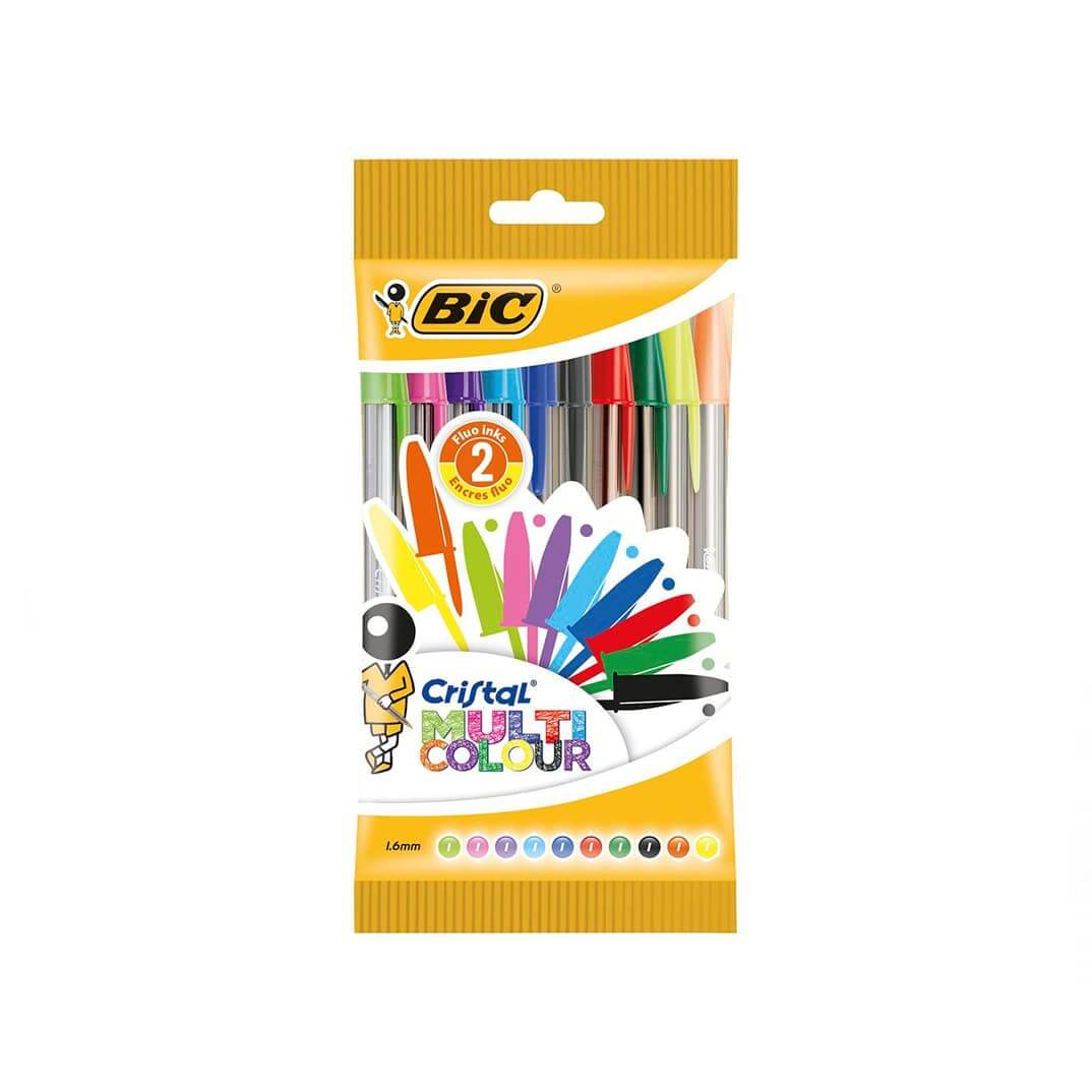 Bolsa 20 bolígrafos Bic Cristal MultiColour