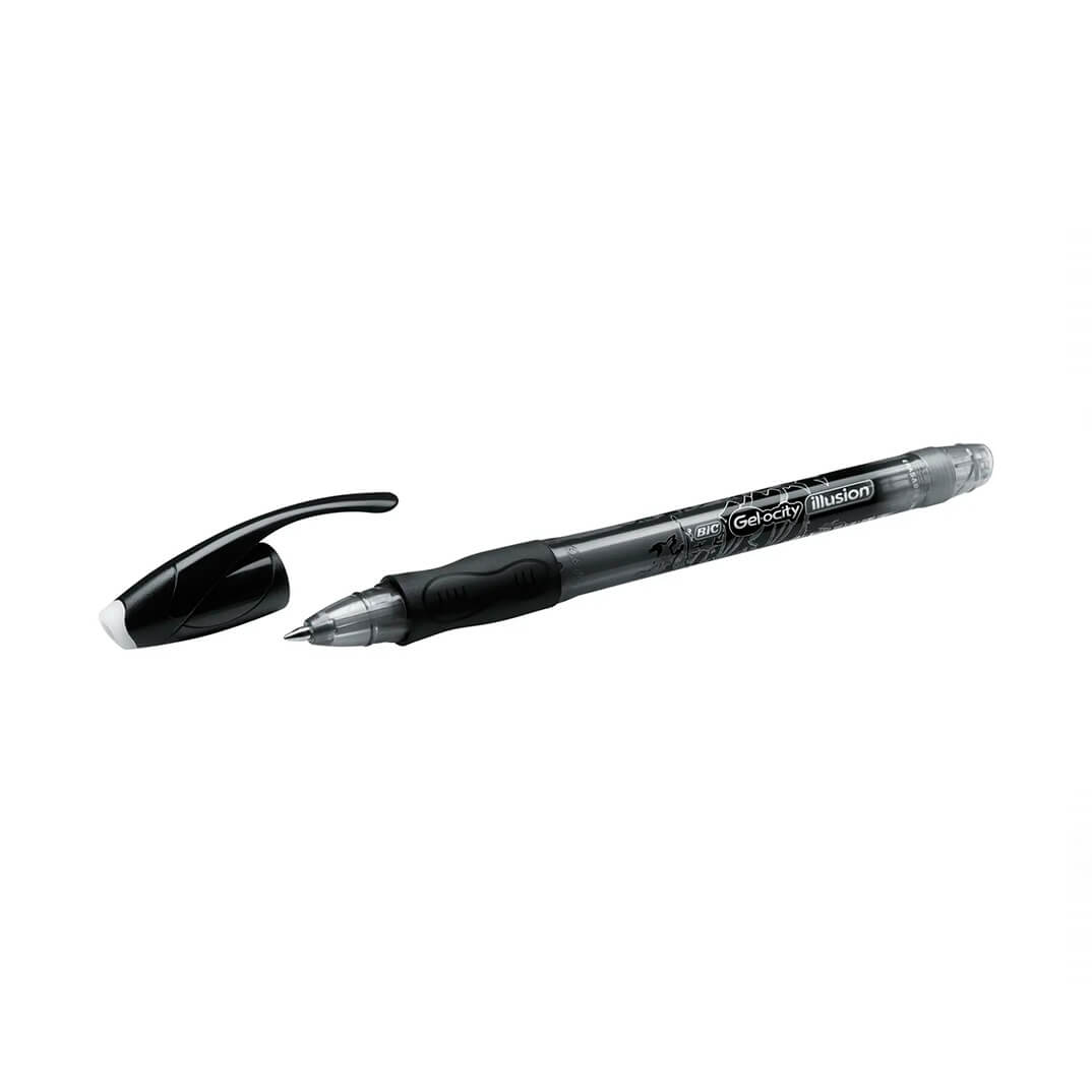Bolígrafo Bic Gel-ocity Illusion borrable negro