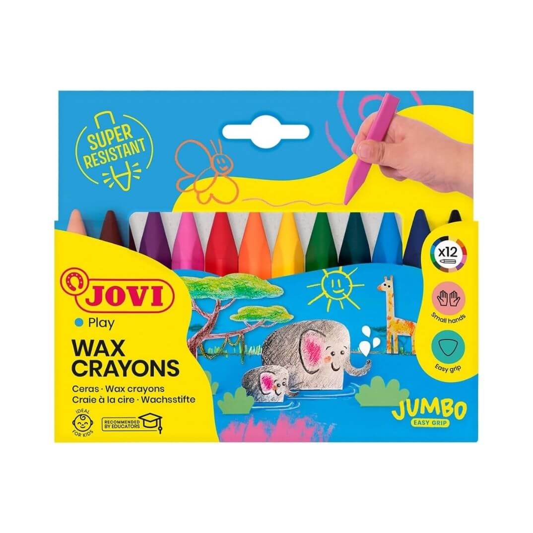 Caja 12 ceras surtidas Jovicolor triwax