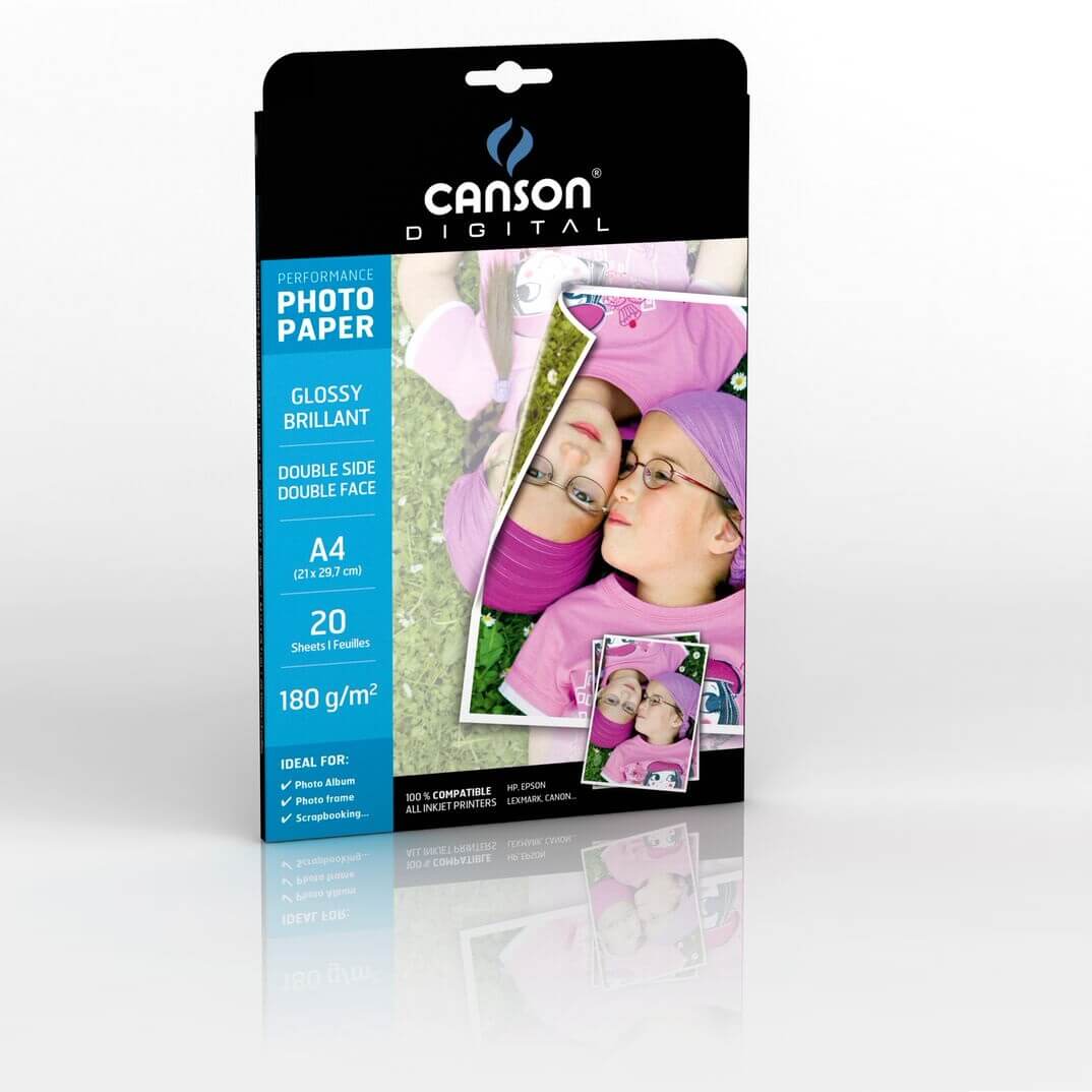 Paquet paper Canson A4 glossy double side