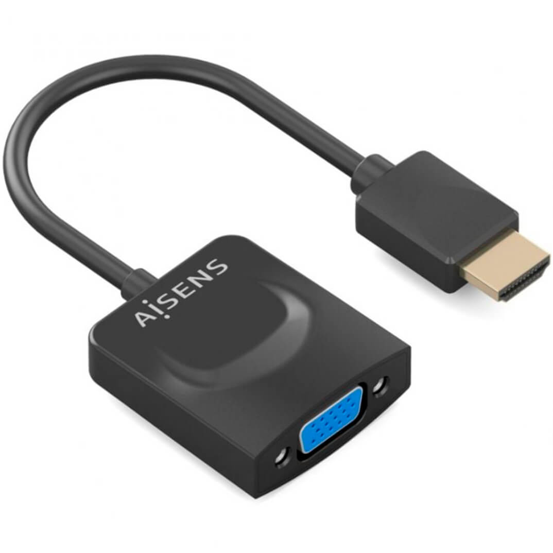 Adaptador Aisens HDMI mascle a VGA femella negre