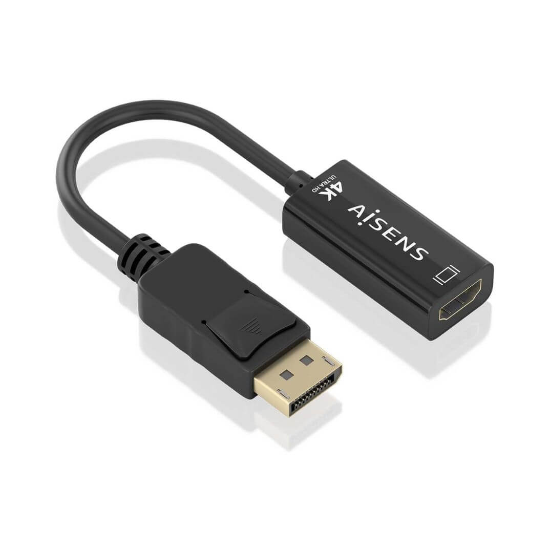 Conversor Aisens DisplayPort a HDMI 15cm Negre